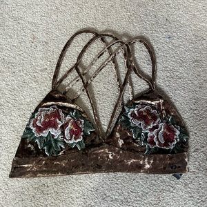 Gold Velvet Bralette